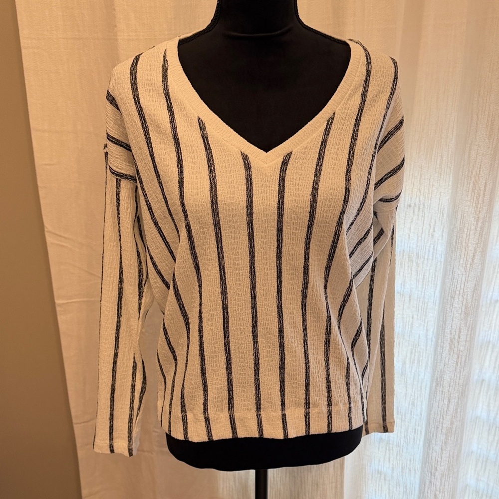 Striped V-Neck Top